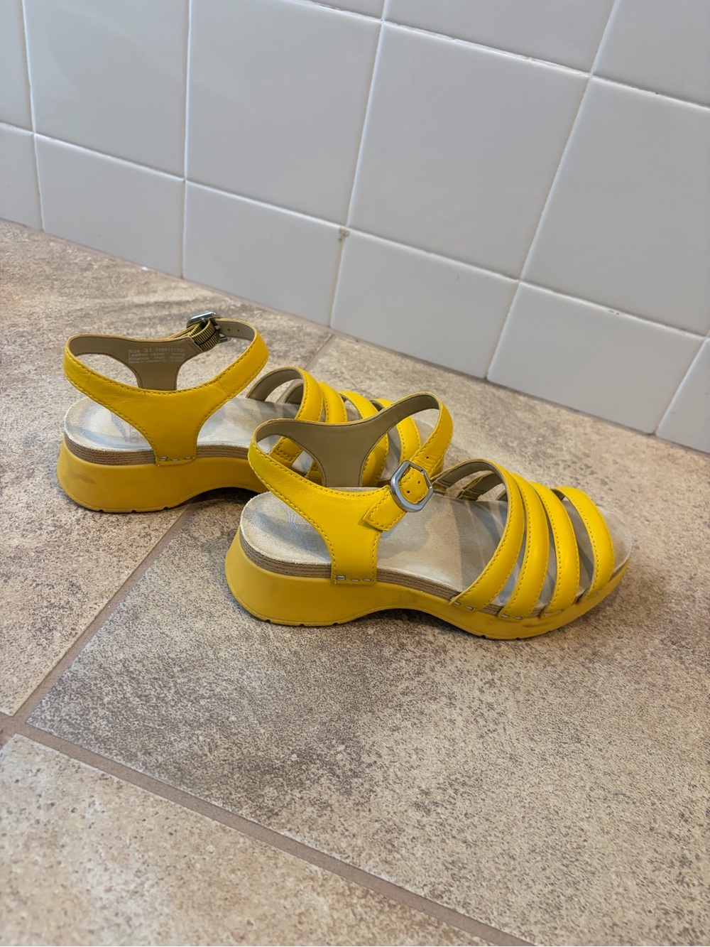 Dansko Yellow Roxie Sandals - Picture 6 of 7